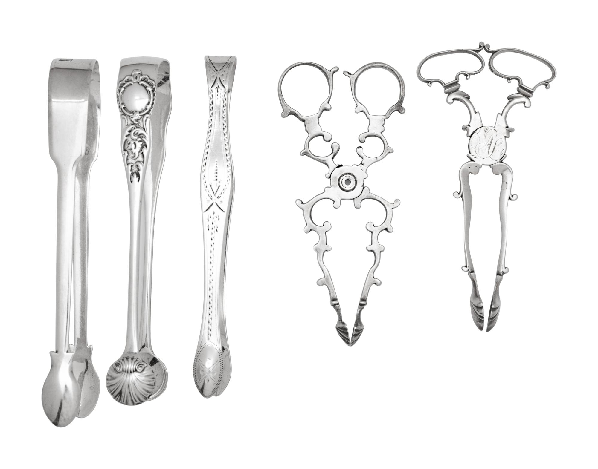 A Group of Five George III Silver Sugar Servers