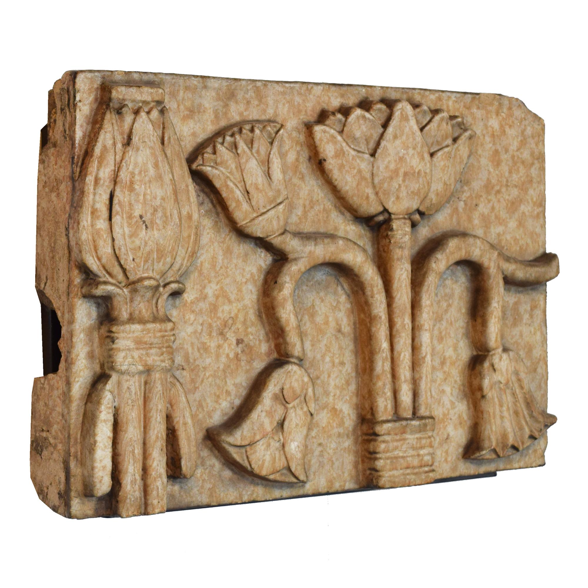 A Glazed Terra Cotta Panel from the National Knights of Pythian Temple 20.5" W x 7" D x 15" H — United States, Circa 1928