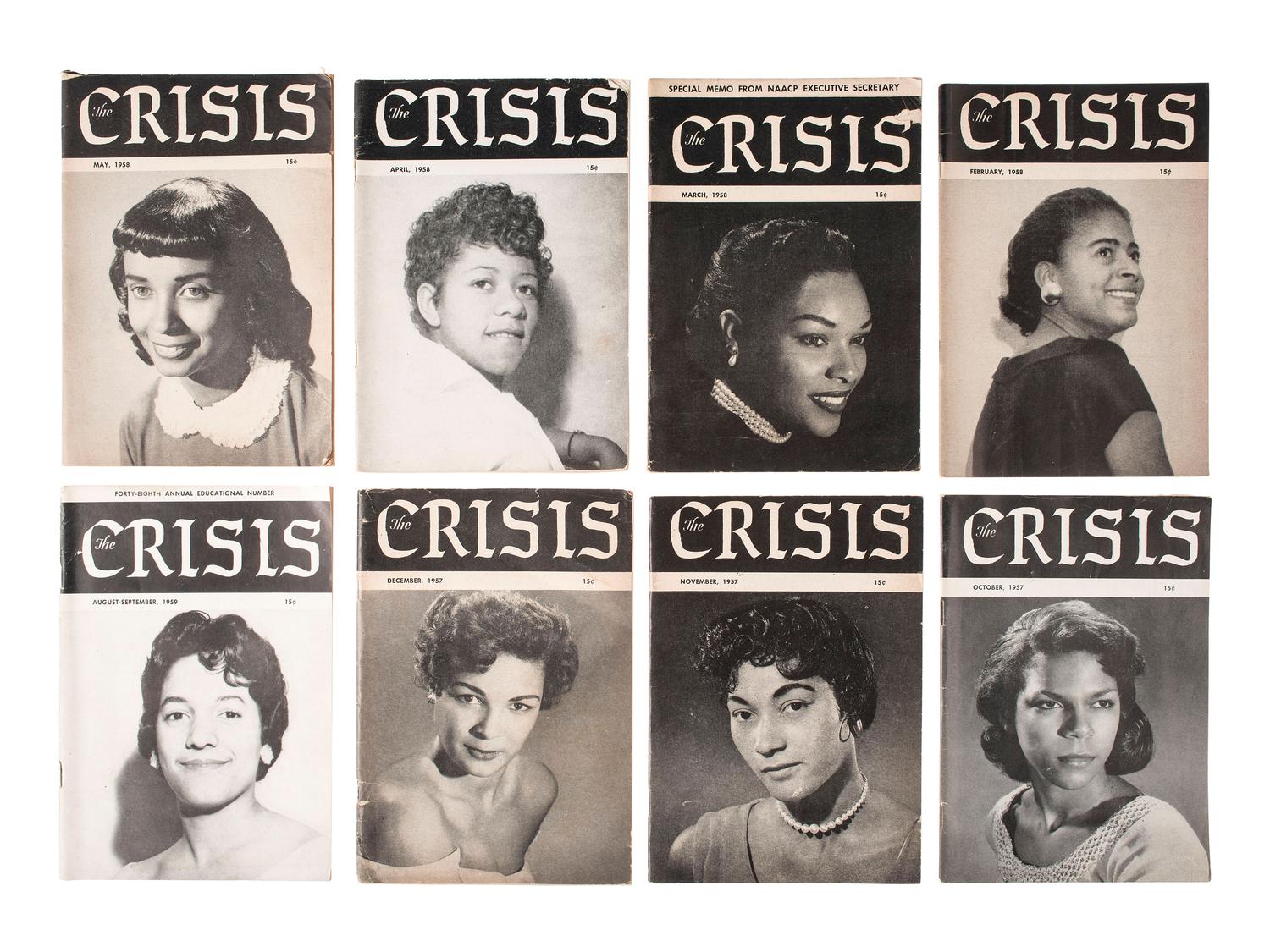 [CIVIL RIGHTS]. The Crisis . 30 issues (incomplete run). New York: The Crisis Publishing Co., Inc., 1957-1963.