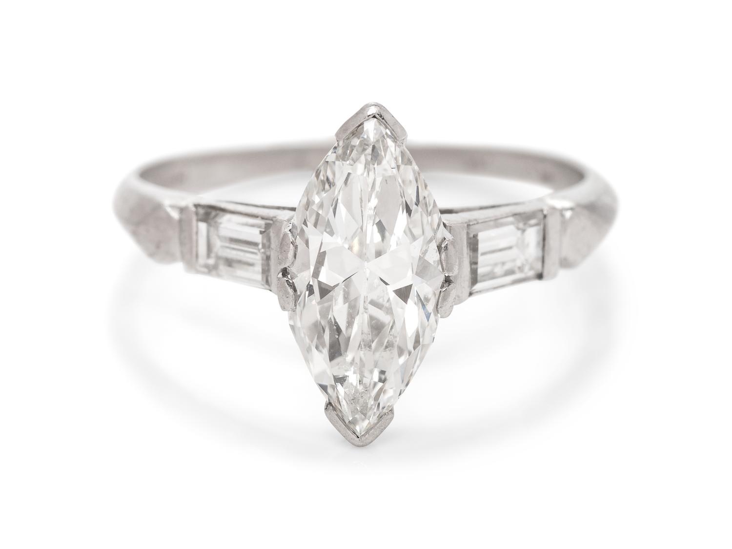 A Platinum and Diamond Ring,
