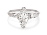 A Platinum and Diamond Ring,