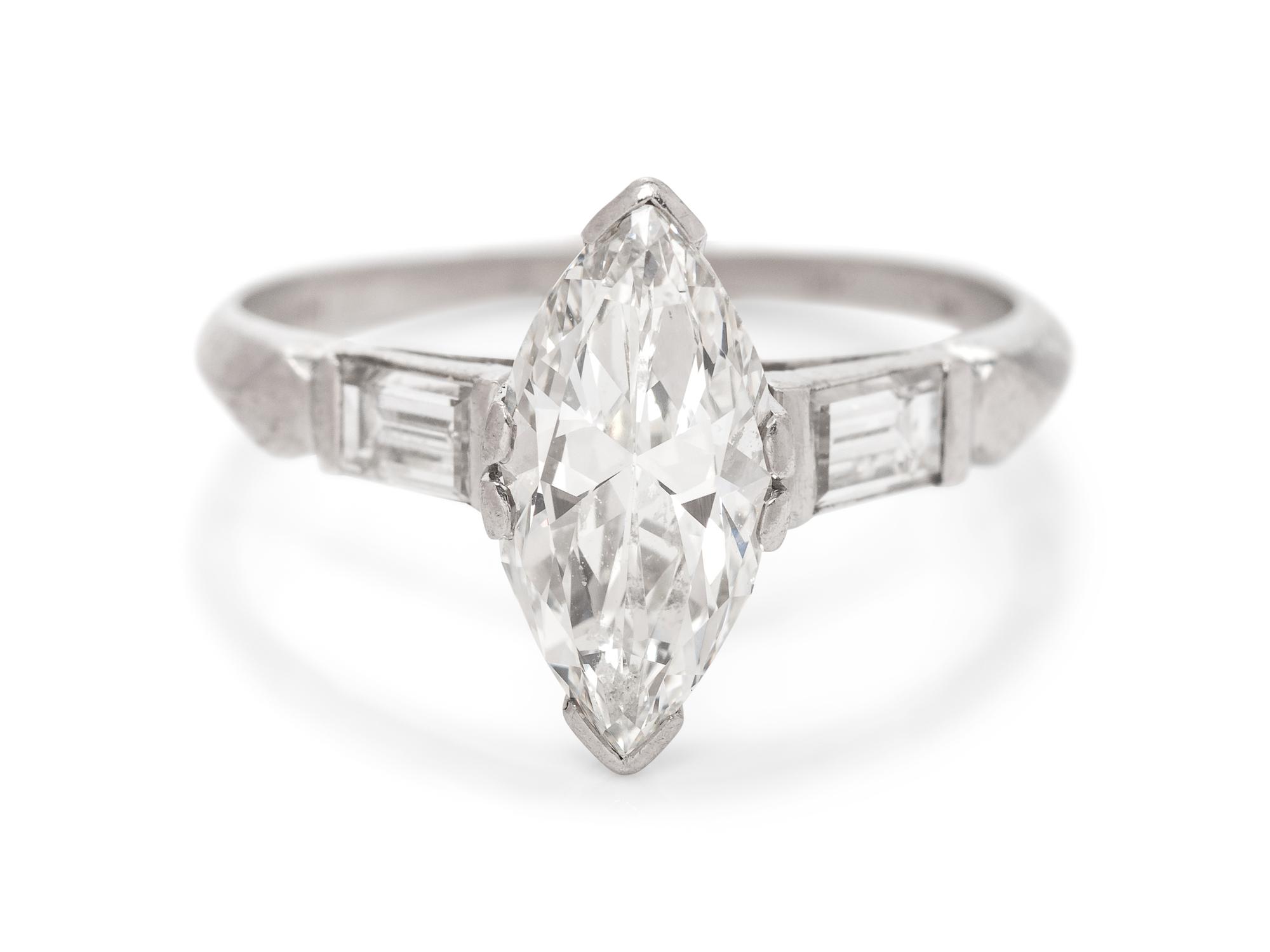 A Platinum and Diamond Ring,