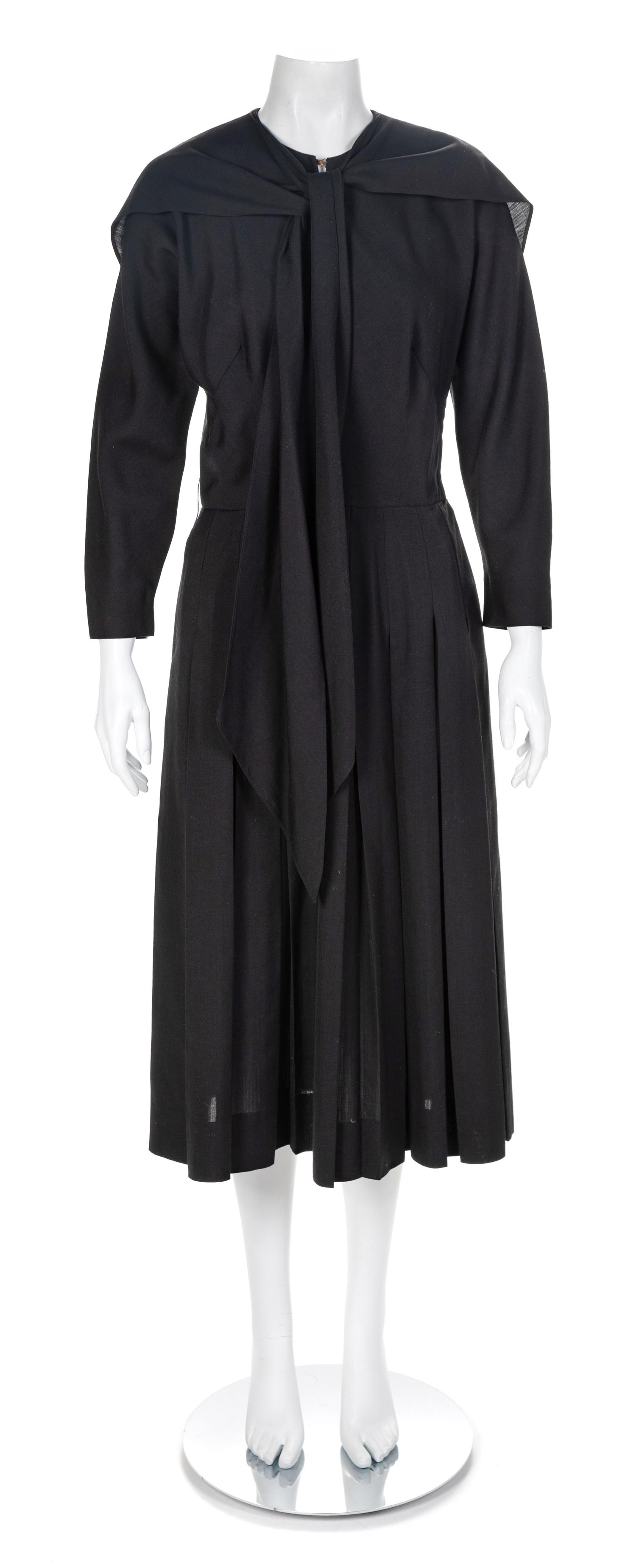 Claire McCardell Black Cotton Dress, 1950s No size label