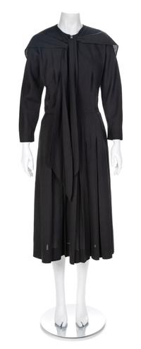 Claire McCardell Black Cotton Dress, 1950s No size label