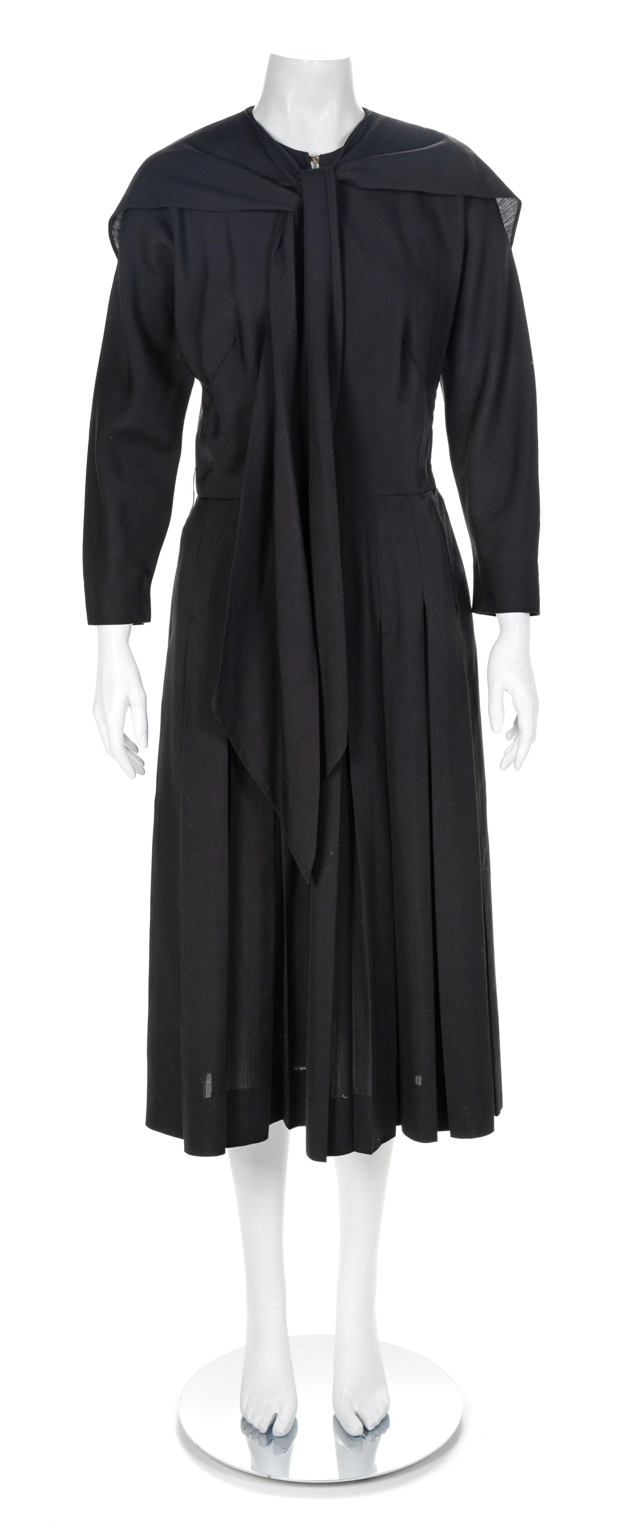 Claire McCardell Black Cotton Dress, 1950s No size label