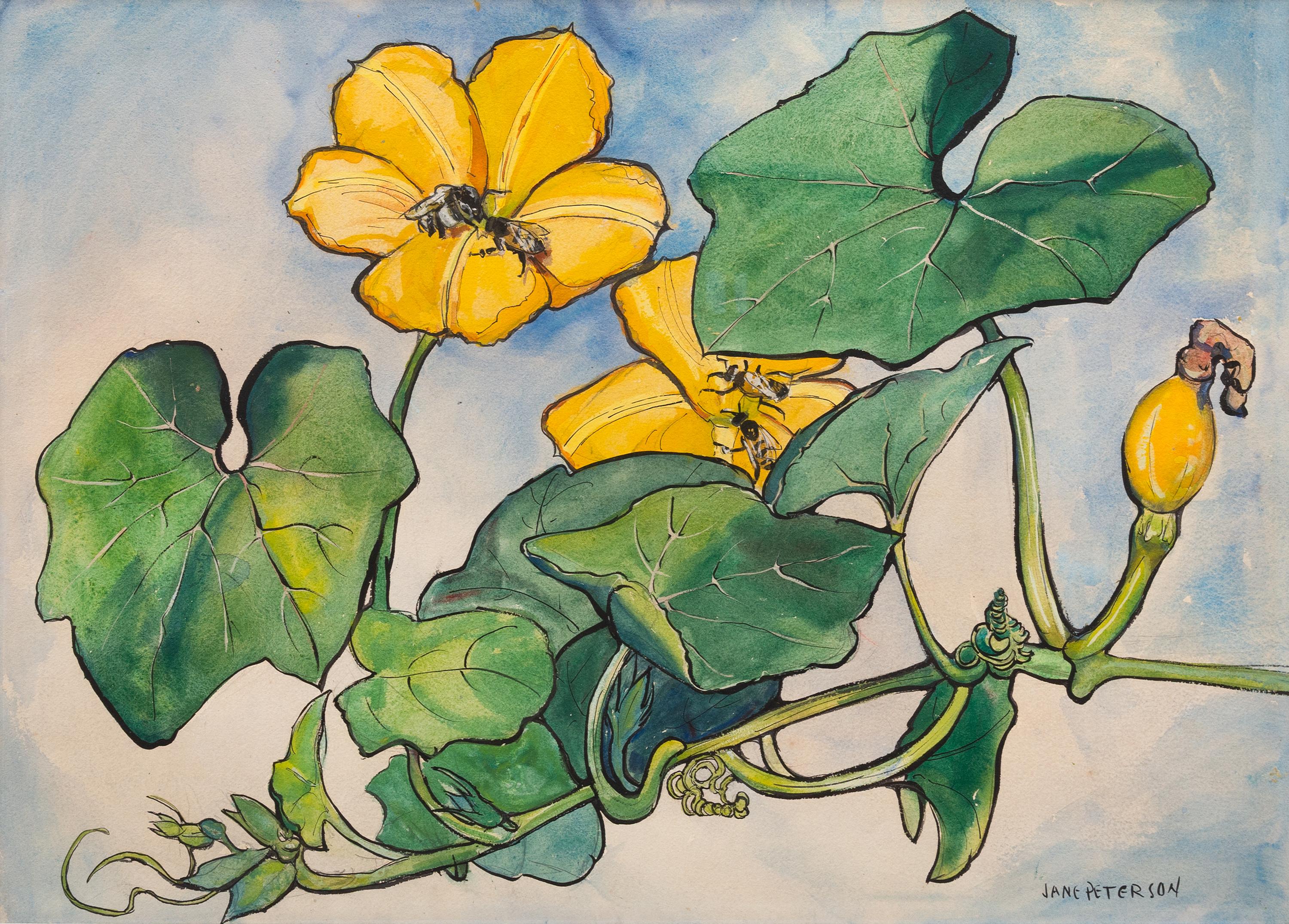 Jane Peterson (American, 1876–1965) — Squash Flowers