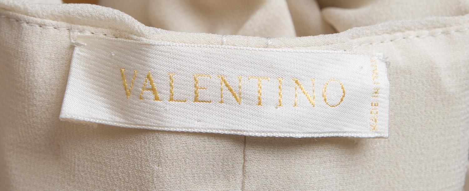 A Valentino Ivory Silk One Shoulder Cocktail Dress, No size.
