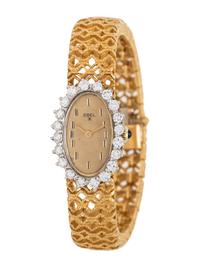 EBEL, 18K YELLOW GOLD AND DIAMOND WRISTWATCH