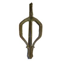 A Pair of Bronze Door Handles 2.5" W x 3.5" D x 20.25 "H — Italy, 20th Century