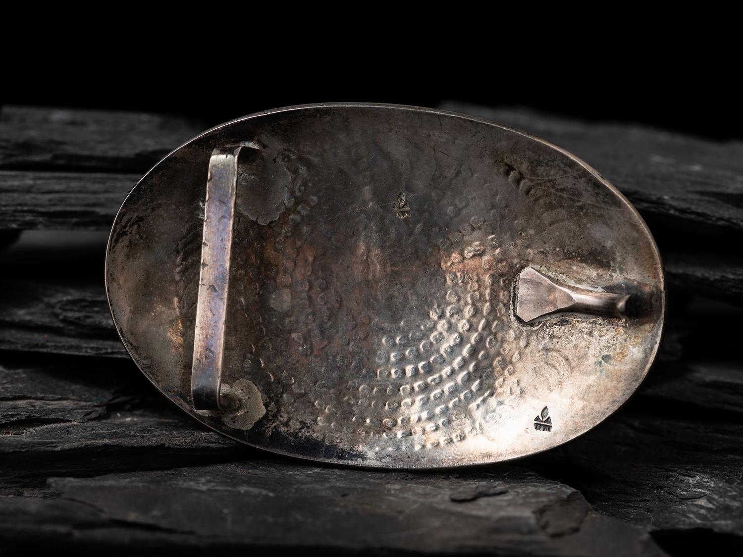 Silver Man-in-the-Maze Belt Buckle