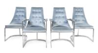 Harvey Probber (American, 1922-2003), HARVEY PROBBER, INC., c.1965, a set of four cafe chairs, comprising two arms and two sides
