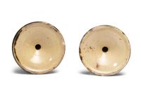 Two Flint Enamel Glaze Candlesticks