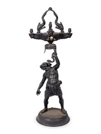 A Grand Tour Style Cast Metal Figure of Silenus Mounted as a Lamp