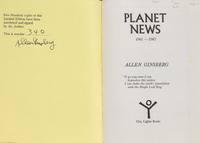 GINSBERG, Allen (1926-1997). Planet News 1961-1967. San Francisco: City Lights Books, [1968].