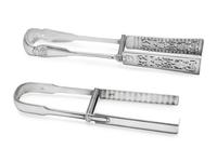 Two Silver Asparagus Tongs