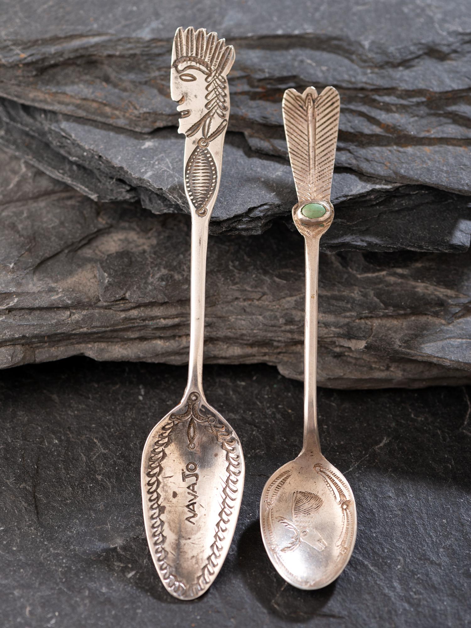 Pair of Early Navajo Spoons