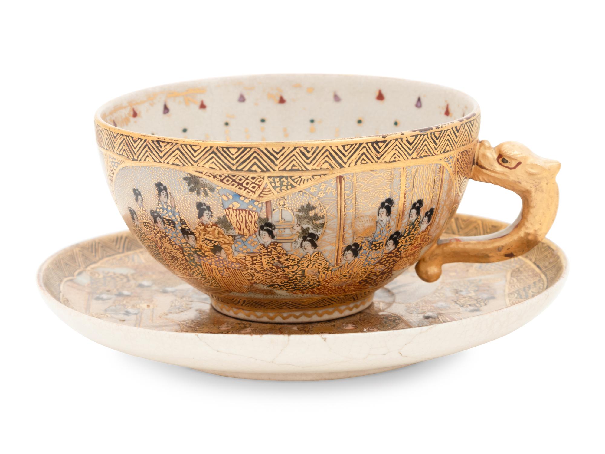 A Satsuma Porcelain Tea Service