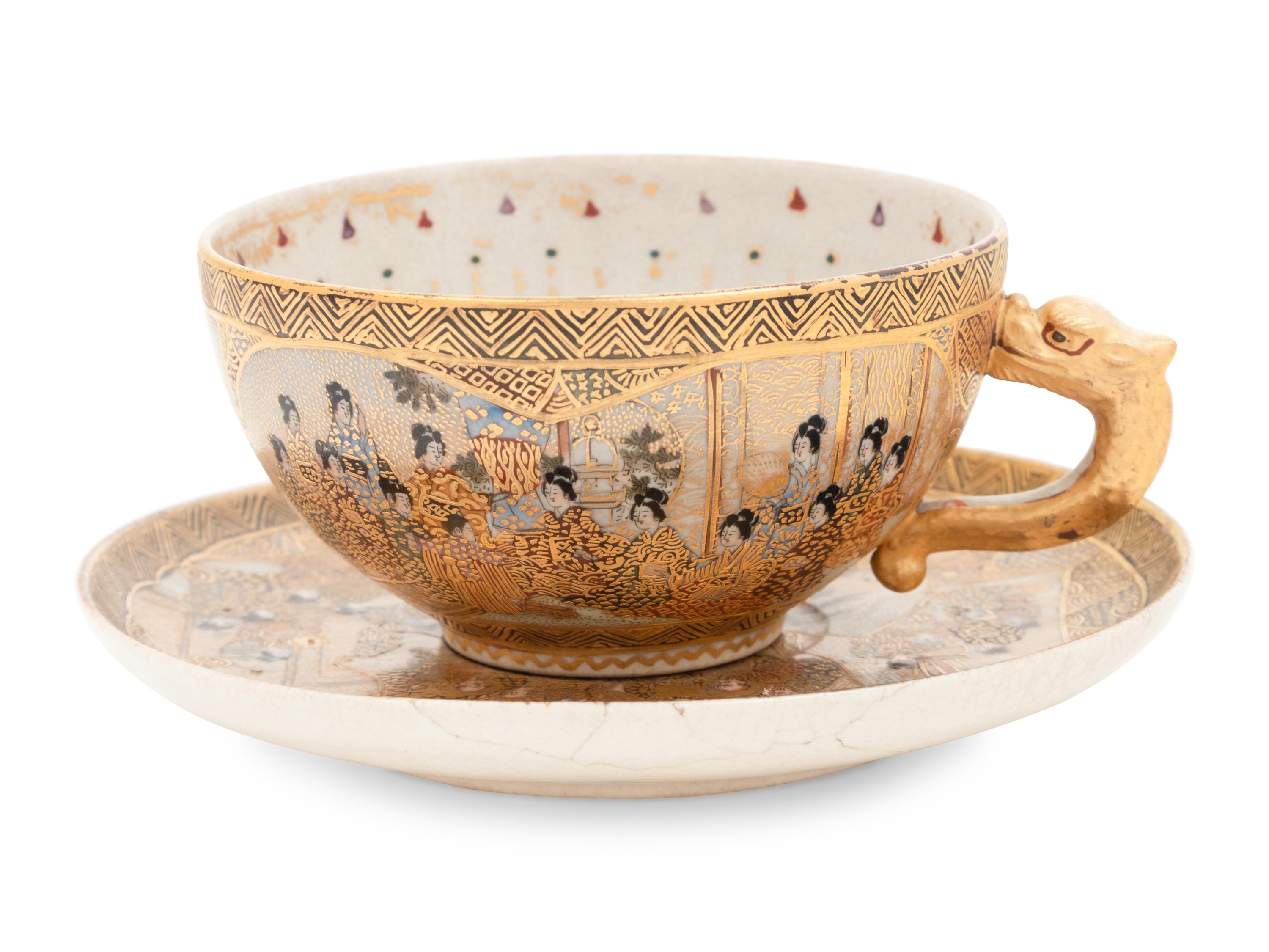 A Satsuma Porcelain Tea Service