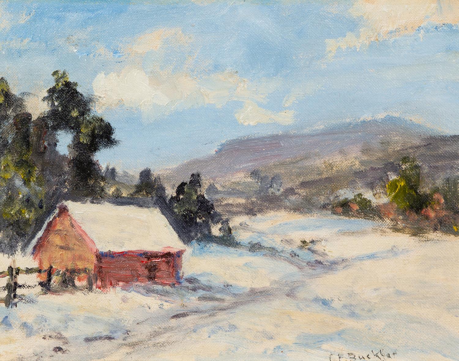 Charles E. Buckler (Uncle Charlie), (American, 1869-1953), Untitled (The Winter Cottage)