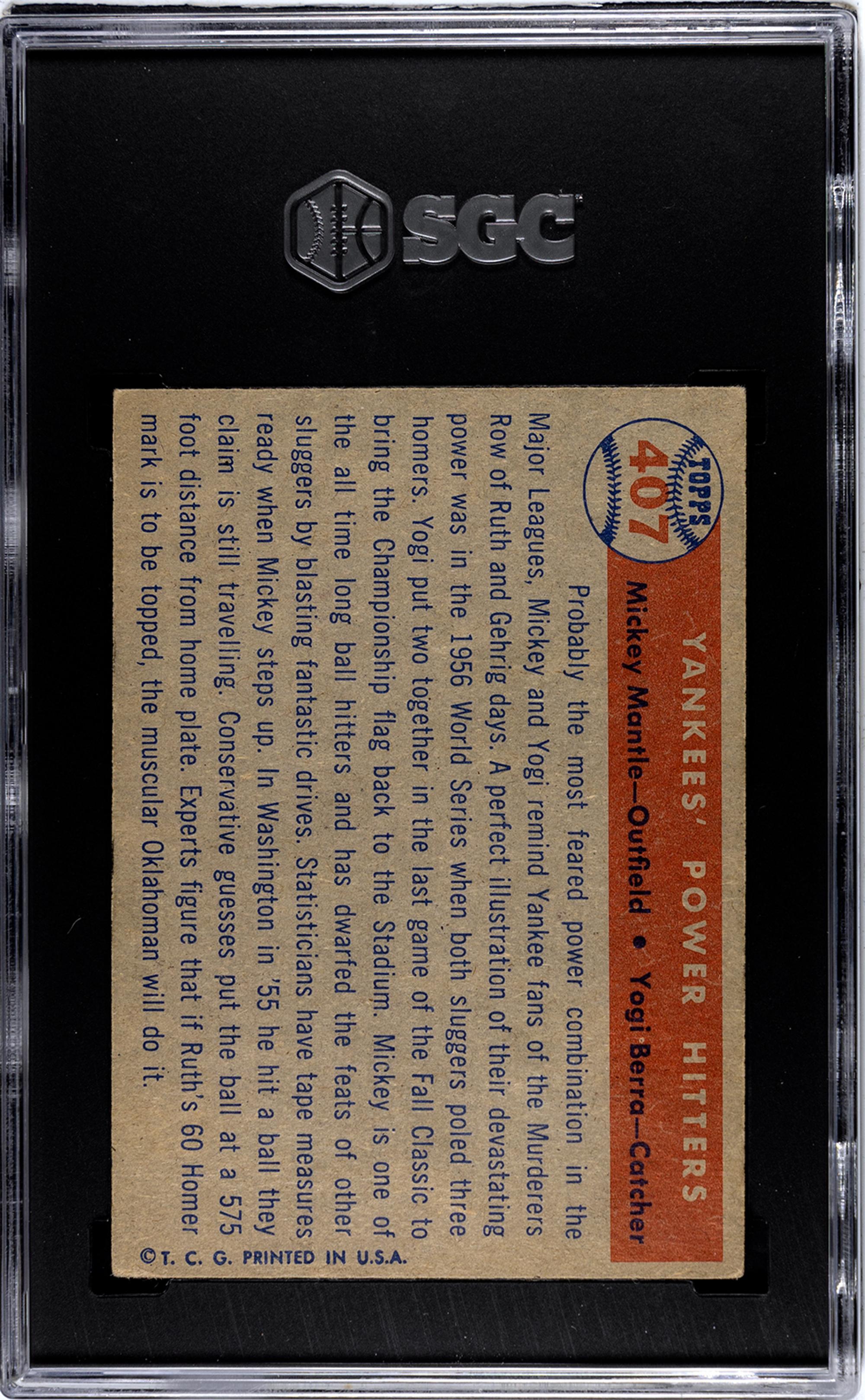 A Complete Set of 1957 Topps Baseball Cards Including SGC Graded Key Cards (407/407),