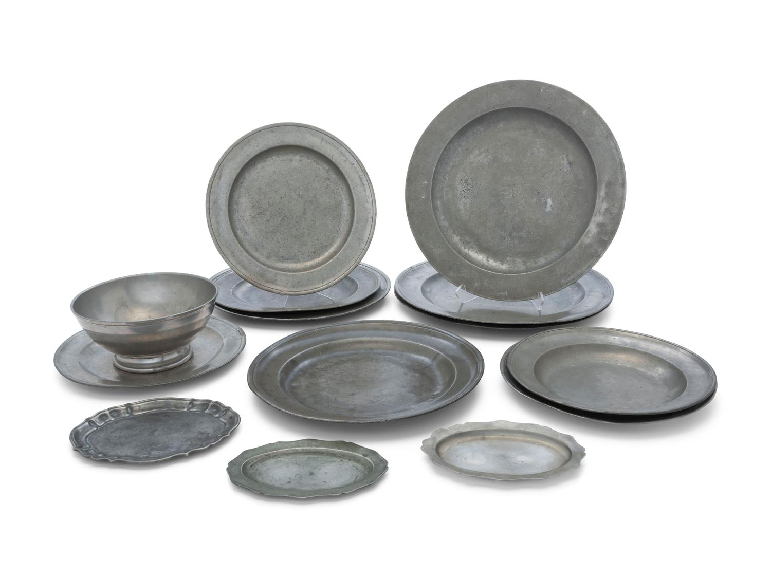 A Large Collection of Pewter Articles