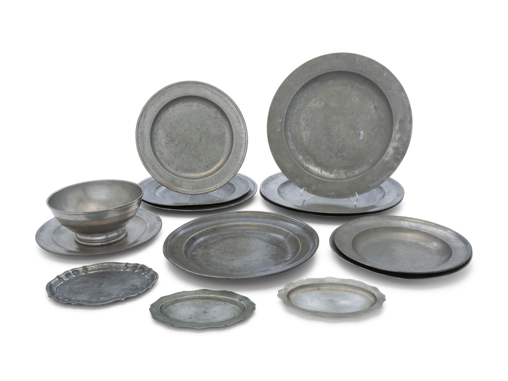 A Large Collection of Pewter Articles