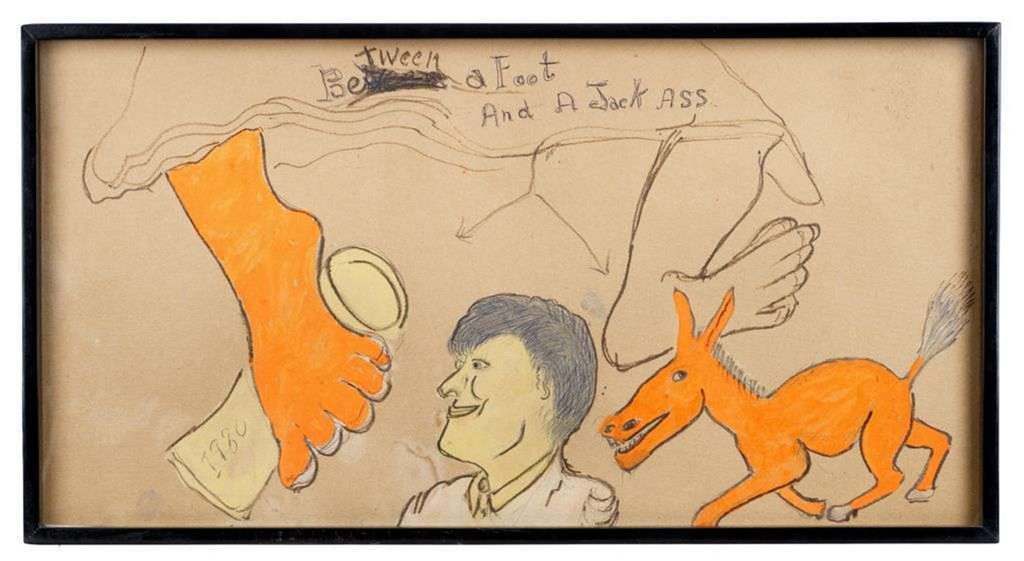 James 'Son Ford' Thomas (1926-1993) "between a foot and a jackass," dated 1980