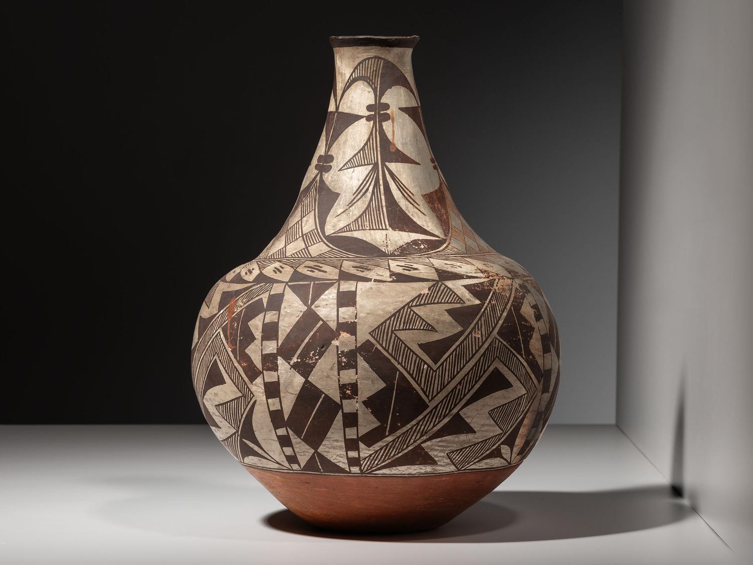 Acoma Long Necked Pottery Vase