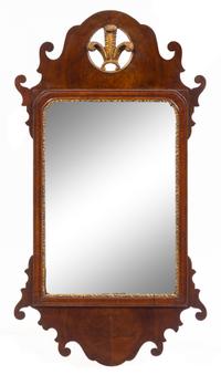 A George III Parcel Gilt Mahogany Mirror — EARLY 19TH CENTURY