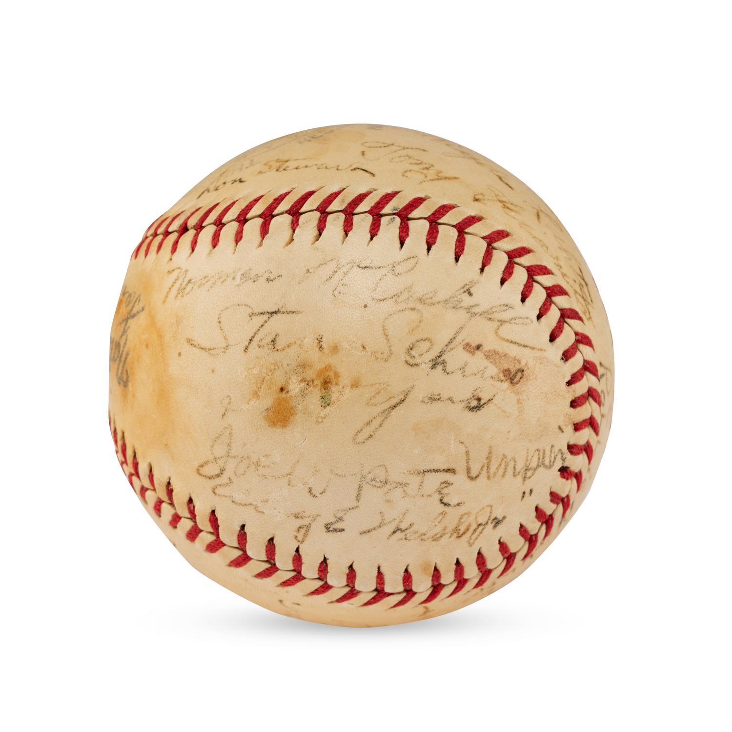 A 1937 Tulsa Oilers Team Signed Autograph Baseball