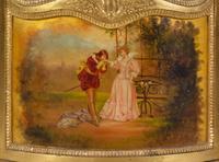 A Louis XVI Style Gilt Vernis Martin Vitrine