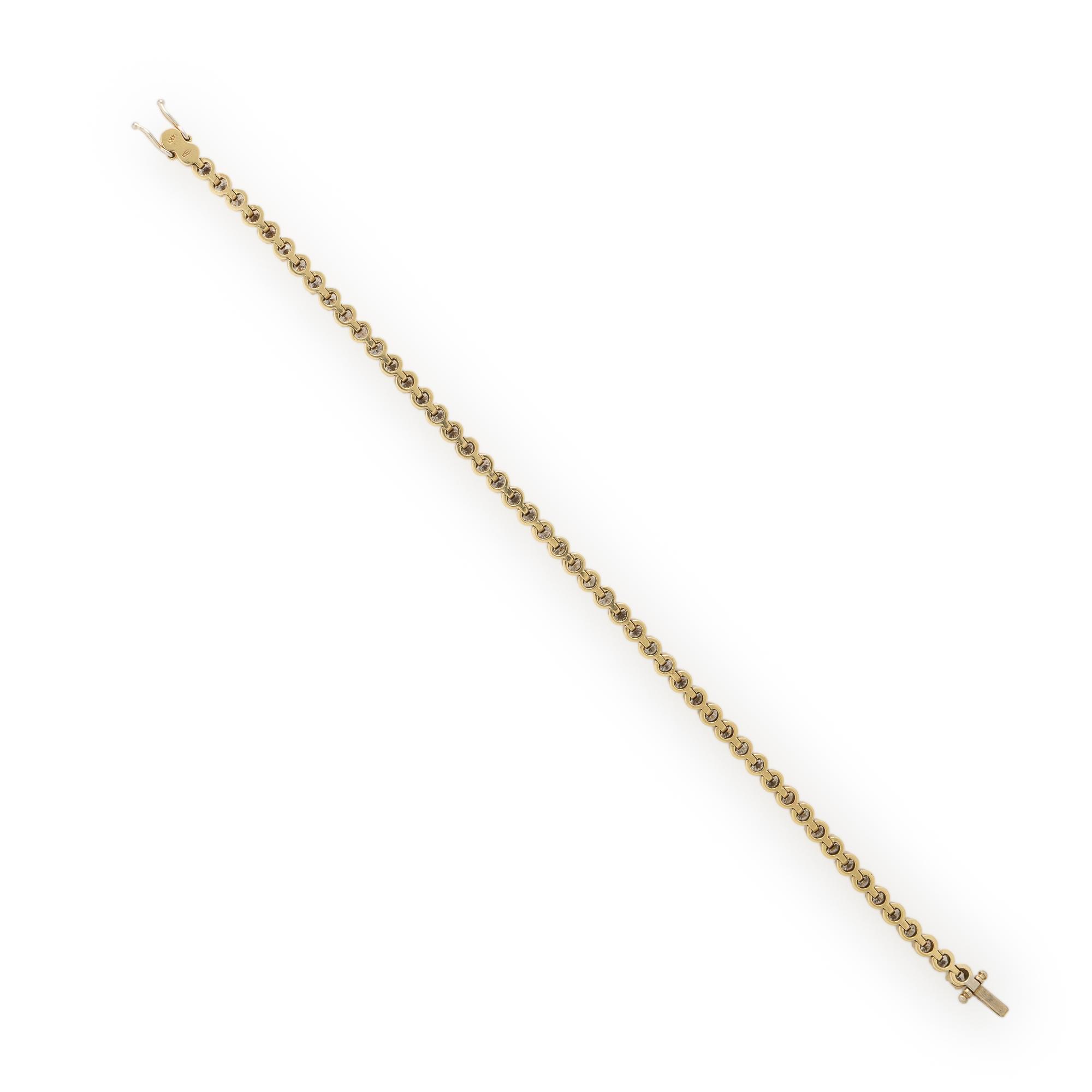 Yellow Gold and Diamond Tennis Bracelet