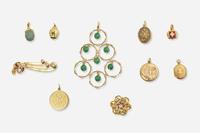 A Miscellaneous Collection of Yellow Gold Jewelry