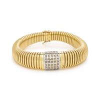 BICOLOR GOLD AND DIAMOND TUBOGAS BRACELET