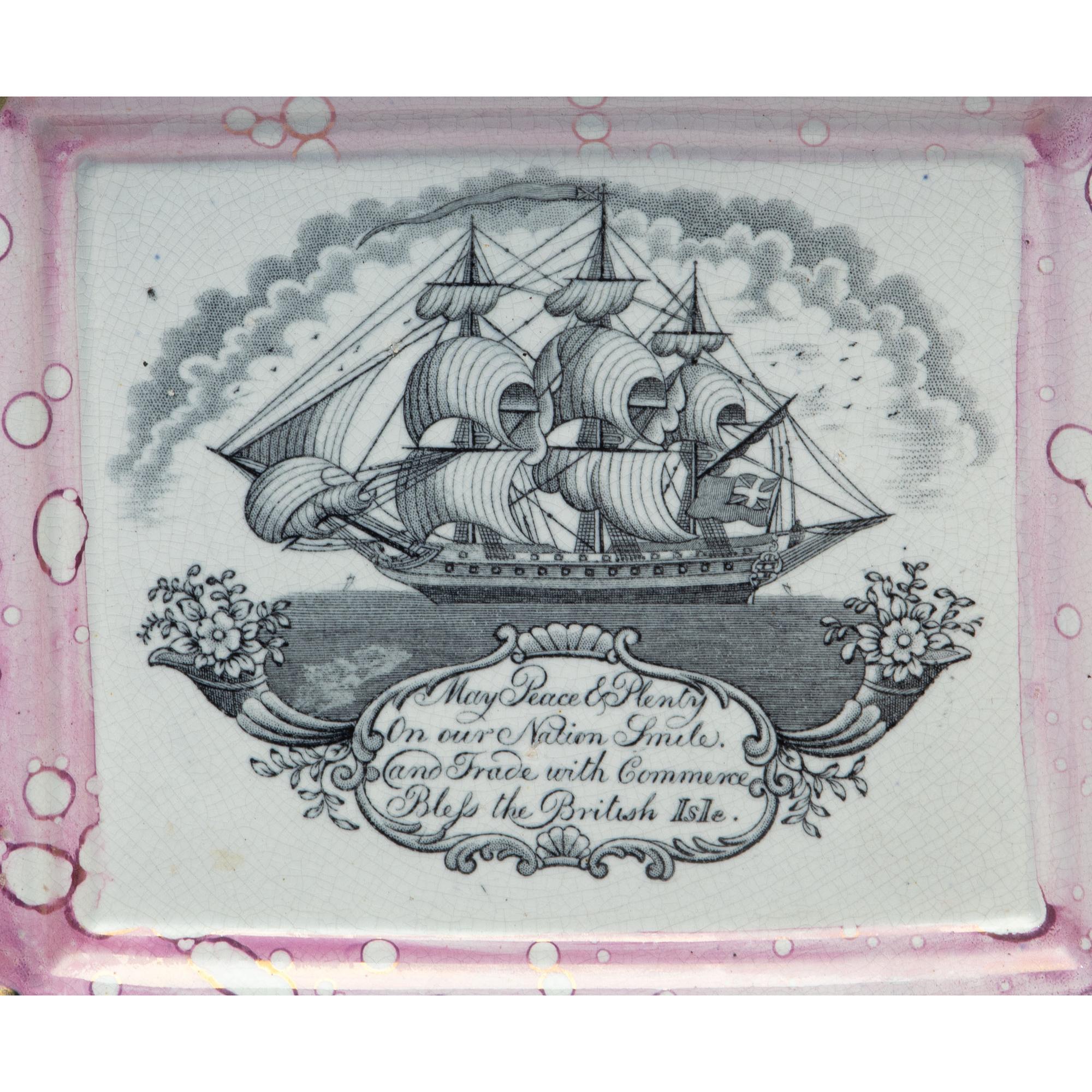 Four Sunderland Luster Marine Plaques