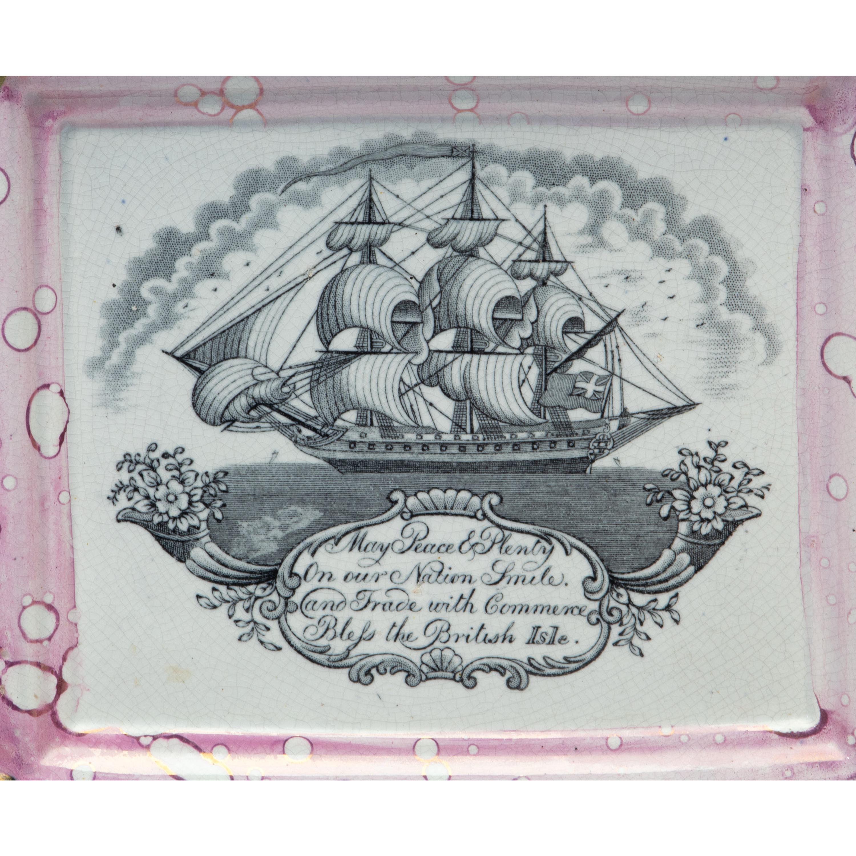 Four Sunderland Luster Marine Plaques