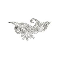 PLATINUM AND DIAMOND SPRAY BROOCH