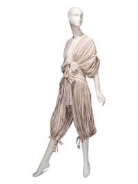 Norma Kamali, Striped Linen Jumpsuit, 1970s