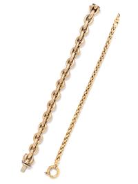 A Collection of Yellow Gold Bracelets, Italian,