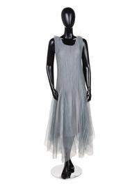 Issey Miyake Pleated Dress with Origami Shrug