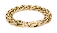 A 14 Karat Yellow Gold Fancy Link Bracelet, Italy, 15.10 dwts.