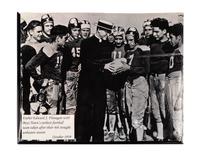 A Group of Six Early Twentieth Century Football Photographs Formerly Displayed at Mike Ditka's Restaurant