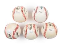 A Collection of Chicago Cubs Hall of Fame Single Signed Autograph Baseballs (JSA)