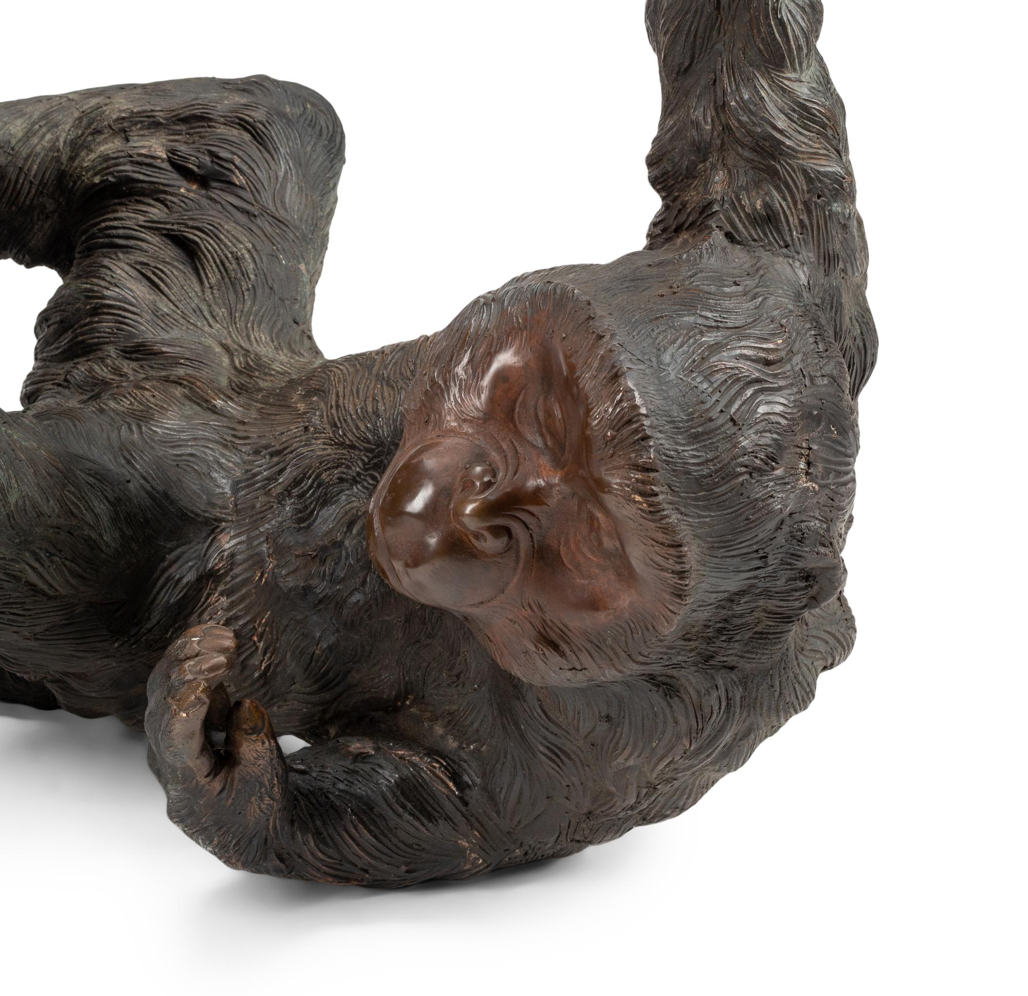 Three Continental Bronze Figures of Monkeys