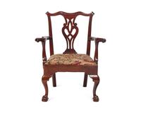 A Chippendale Carved Walnut Armchair