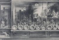 Aaron Bohrod, (American, 1907-1992), Reflections in the Shop Window with Untitled (Rocking Horse)