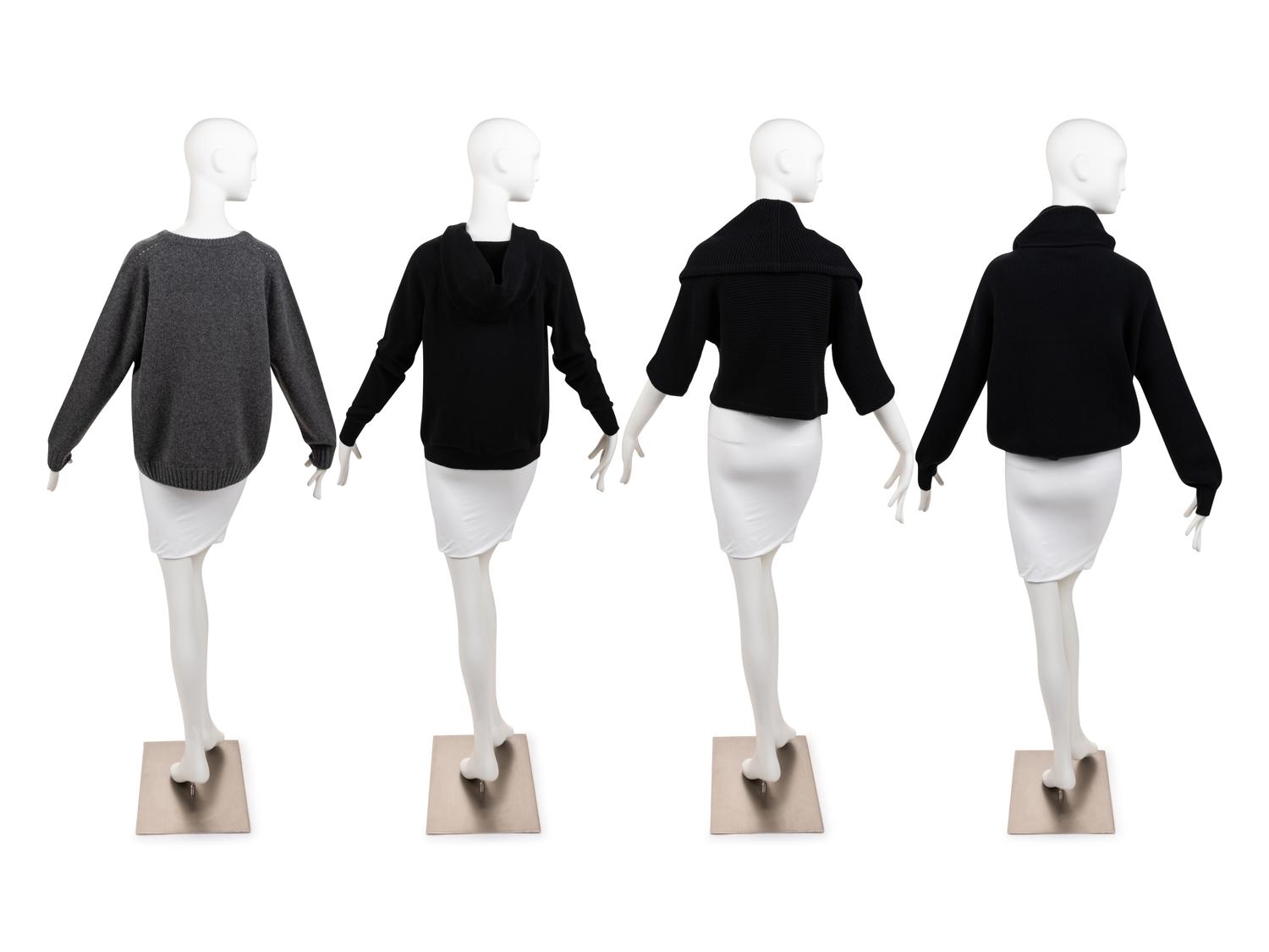 Four Designer Sweaters: Two Celine, One Loro Piana, One Hermès, 2000-20s