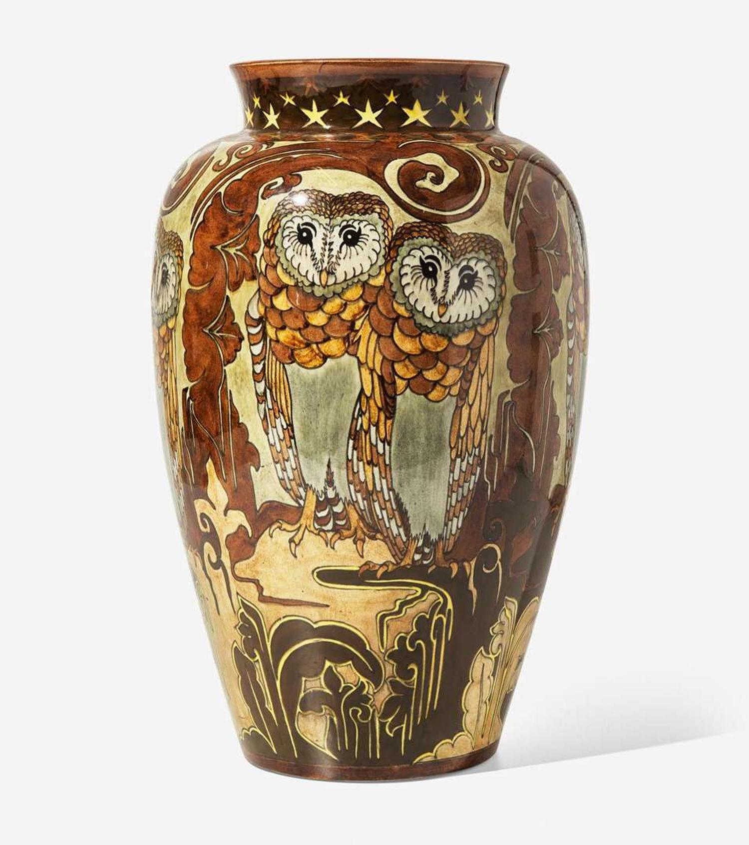 A large Art Nouveau glazed earthenware vase Samuel Shellink (1876-1958), Rozenburg Plateelfabriek (1883-1917), The Hague, Netherlands, 1897