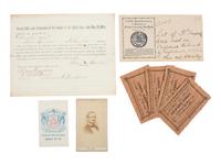 [CIVIL WAR]. A group of 8 items associated with the Confederacy, comprising: