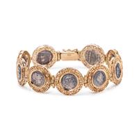 YELLOW GOLD AND COIN BRACELET